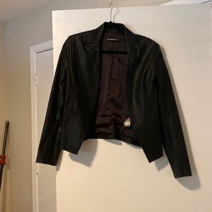 Like new blank nyc vegan leather black collarless jacket